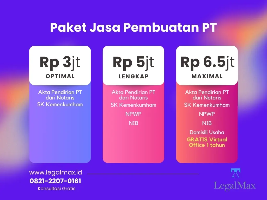 biaya pembuatan pt